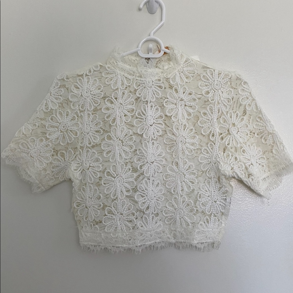 Lace and floral top